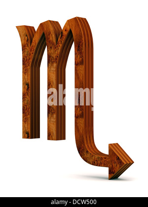 wooden zodiac sign Stock Photo