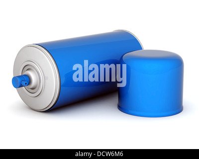 aluminum spray cans Stock Photo