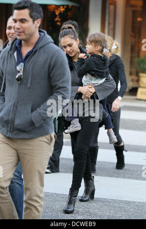 Jessica Alba and daughter Honor Marie Warren are seen out and about in