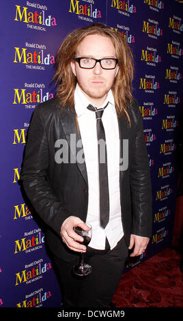 Tim Minchin Celebrities attending 'Matilda The Musical' press night at the Theatre Royal - Inside London, England - 24.11.11  ***Not Available for Publication in the Daily Express, Daily Star and Evening Standard. Available for Publication in the Rest of the World*** Credit Mandatory: Cameron Clegg/WENN.com Stock Photo