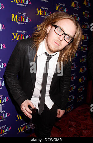 Tim Minchin and Sheridan Smith Celebrities attending 'Matilda The Musical' press night at the Theatre Royal - Inside London, England - 24.11.11  ***Not Available for Publication in the Daily Express, Daily Star and Evening Standard. Available for Publication in the Rest of the World*** Credit Mandatory: Cameron Clegg/WENN.com Stock Photo