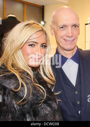 Chantelle Houghton and Julius Just Gary Anderson launch party on Saville Row London, England - 24.11.11 Stock Photo