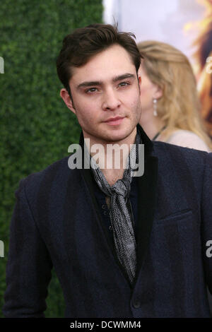 Ed Westwick,  at the World Premiere of 'War Horse' at Avery Fisher Hall in the Lincoln Center for The Performing Arts. New York City, USA - 04.12.11 Stock Photo