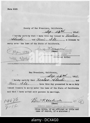 Form 2523 is a legal document certifying marriage under the laws of ...