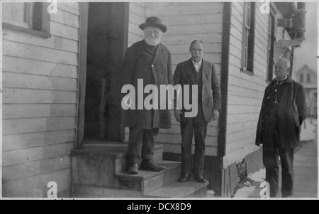 From left to right, William Duncan, Henry S. Wellcome, Dr. Minthorn. - - 297387 Stock Photo