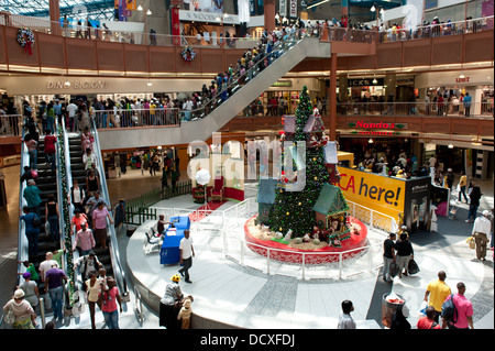 christmas tree at the shopping mall of Carlton Center in Johannesburg ...