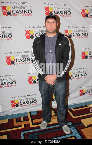 Hosea Rosenberg,  at the Seminole Casino Coconut Creek Casino celebrates the opening of its Stax Poker Lounge. Coconut Creek, Florida - 27.12.11 Stock Photo