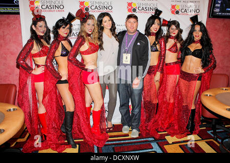 Hope Dworacaczk, Hosea Rosenberg,  at the Seminole Casino Coconut Creek Casino celebrates the opening of its Stax Poker Lounge. Coconut Creek, Florida - 27.12.11 Stock Photo