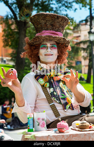 Spain, Street Performer in Madrid Stock Photo