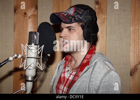 Jeremy Jordan from the film 'Joyful Noise' The cast recording session of the Broadway musical 'Bonnie and Clyde' held at Avatar Studios. New York City, USA - 02.01.12 Stock Photo