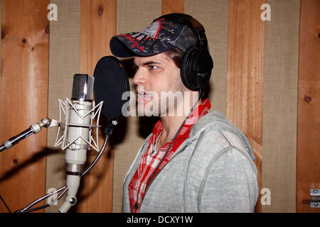 Jeremy Jordan from the film 'Joyful Noise'  The cast recording session of the Broadway musical 'Bonnie and Clyde' held at Avatar Studios.  New York City, USA - 02.01.12 Stock Photo