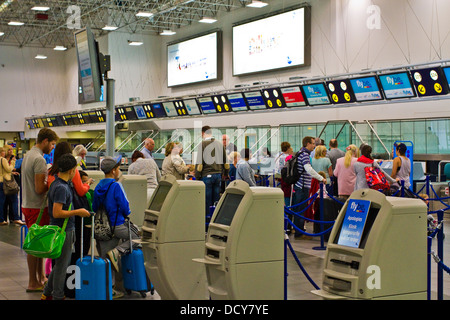 Birmingham International airport checkin desks area West Midlands