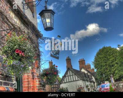 George and Dragon Pub, Great Budworth Village, Cheshire, Stock Photo