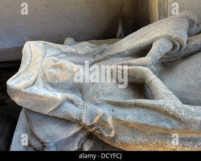 Statues, St Andrews Church, Brympton d'Evercy, Yeovil, South West England,UK, BA22 8TD Stock Photo