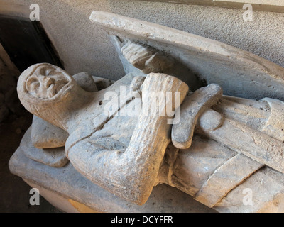 Statues, St Andrews Church, Brympton d'Evercy, Yeovil, South West England,UK, BA22 8TD Stock Photo