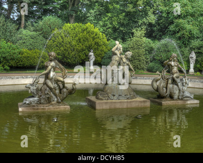 Fountain of Triton and Nereids, by Giuliano Mozani, 1700-1800 - Waddesdon Manor - Buckinghamshire, England, UK, HP18 0JH Stock Photo