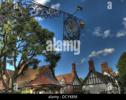 George and Dragon Pub, Great Budworth Village, Cheshire, Stock Photo