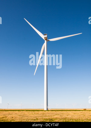 Wind turbines farm in Limon, Colorado. Stock Photo