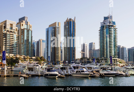 Yacht Club in Dubai Marina Stock Photo