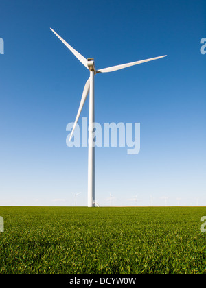 Wind turbines farm in Limon, Colorado. Stock Photo