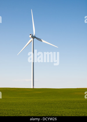 Wind turbines farm in Limon, Colorado. Stock Photo