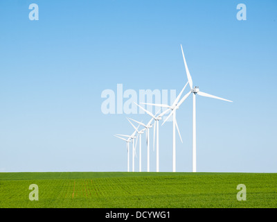 Wind turbines farm in Limon, Colorado. Stock Photo