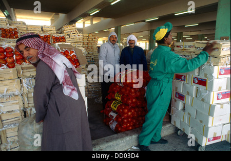 Kuwait City Kuwait Iranian Vegetable Market Foreign Worker Stock Photo