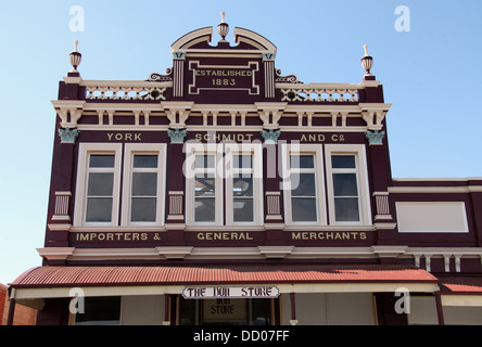 Heritage building in the Tasmanian town of Sheffield  which is famous for its murals Stock Photo