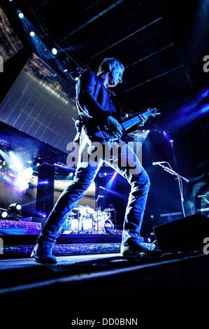 Aug. 20, 2013 - Toronto, Ontario, Canada - Guitarist for American rock band 'Alice In Chains' JERRY CANTRELL performs at Rockstar Energy Drink Uproar Festival in Toronto. (Credit Image: © Igor Vidyashev/ZUMAPRESS.com) Stock Photo