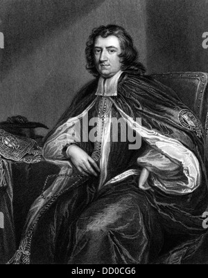 Gilbert Burnet (1643-1715) on engraving from 1830. Scottish historian, theologian and Bishop of Salisbury. Stock Photo