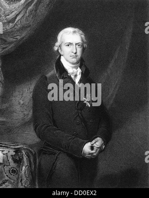 Robert Jenkinson, 2nd Earl of Liverpool (1770-1828) on engraving from 1834. British politician and prime minister. Stock Photo