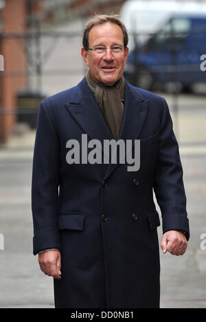 Richard Desmond arrives at the Leveson Inquiry held at the Royal Courts of Justice. London, England - 12.01.12 Stock Photo