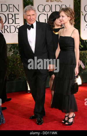Harrison Ford and Calista Flockhart The 69th Annual Golden Globe Awards (Golden Globes 2012) held at The Beverly Hilton Hotel - Arrivals Los Angeles, California - 15.01.12 Stock Photo