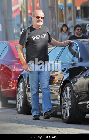 Kelsey Grammer  and his wife out for breakfast in Beverly Hills Los Angeles, California - 17.01.12 Stock Photo