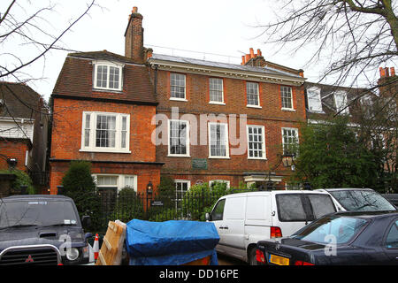 The new Highgate home of Kate Moss and Jamie Hince, previously owned by playwright J.B Priestly and lived in by Samuel Taylor Coleridge. Moss purchased the house last year (11) and is now moving in following refurbishment work. The house is two doors down Stock Photo