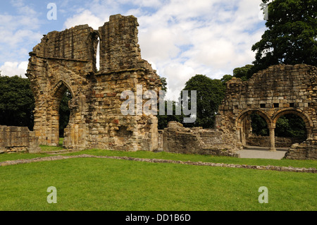 Basingwerk Abbey Cistercian Order Greenfield Valley Heritage Park Flintshire Wales Cymru UK GB Stock Photo