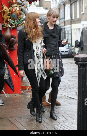 Taylor Swift  out and about in central London London, England - 24.01.12 Stock Photo