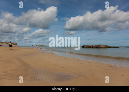 Beach of Arromanches-les-bains, Normandy, France Stock Photo