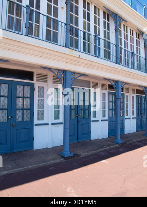 Greenhill Gardens two storey beach huts, Weymouth, Dorset, UK 2013 Stock Photo