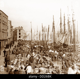 Plymouth Quayside Victorian period Stock Photo