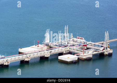 industrial platform on the sea. Cierbana, Biscay, Basque Country, Spain Stock Photo