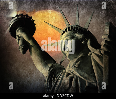 DIGITAL ART: Statue of Liberty, New York, USA Stock Photo