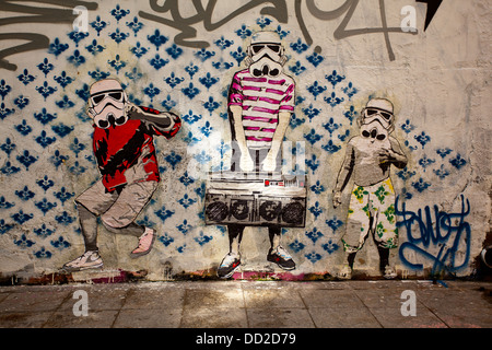 Street Art writings and Graffiti in Istanbul, Turkey. Stock Photo