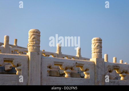 Railings surrounding the Circular Mound Altar near Beijing's Temple of Heaven. Stock Photo