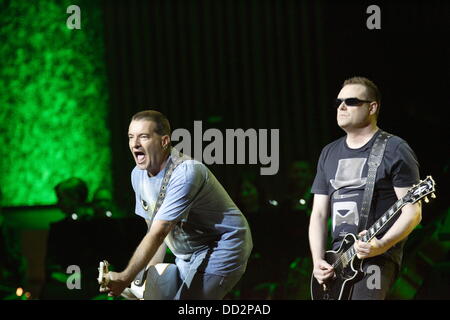 Sopot, Poland 23rd, August Sopot Top of The Top festival in Forest Opera. Pictured: The Kobranocka band performs live on the stage Credit:  Michal Fludra/Alamy Live News Stock Photo