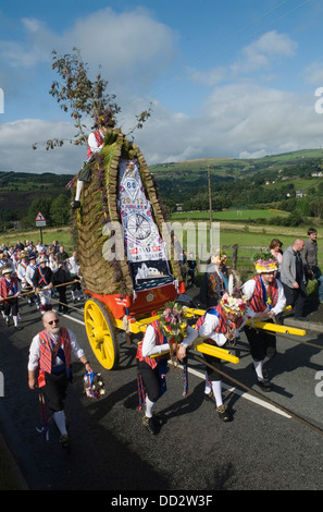 Saddlewoth Rushcart  Uppermill, Saddleworth, Oldham Lancashire UK 2010s, HOMER SYKES Stock Photo