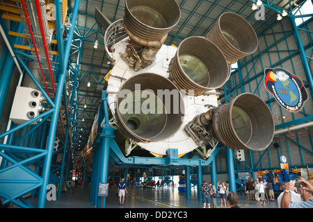 Saturn V Rocket at John F Kennedy Space Centre, Cape Canaveral, Florida Stock Photo