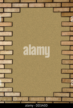 Brick wall in the frame Stock Photo