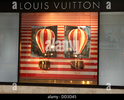 Nice, France, LVMH, Louis Vuitton Luxury clothing Shop Window Display,  detail, fashion designer Stock Photo - Alamy