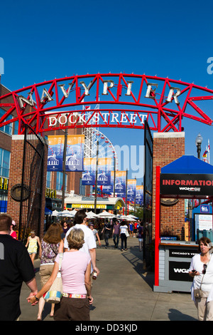 Chicago, IL, Navy pier main gate. Stock Photo